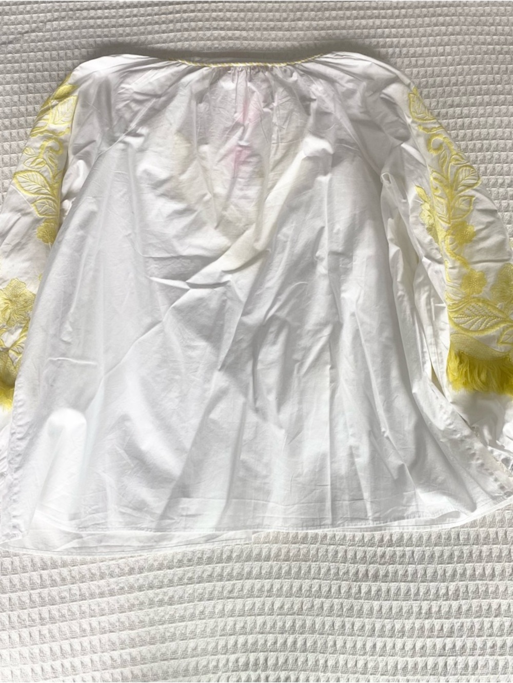 Lilly Pulitzer Kaydence long sleeve top resort white and yellow XL NWT - Picture 8 of 8